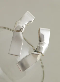 Large Cravat Silver Earrings<Annika Inez Hot