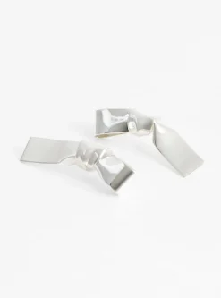 Large Cravat Silver Earrings<Annika Inez Hot
