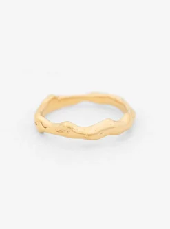 Lava Band Gold-Plated Bronze Ring<Faris Hot
