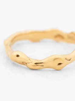Lava Band Gold-Plated Bronze Ring<Faris Hot