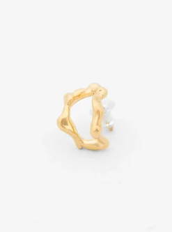 Lava Duo Single Earring Gold<Faris Online