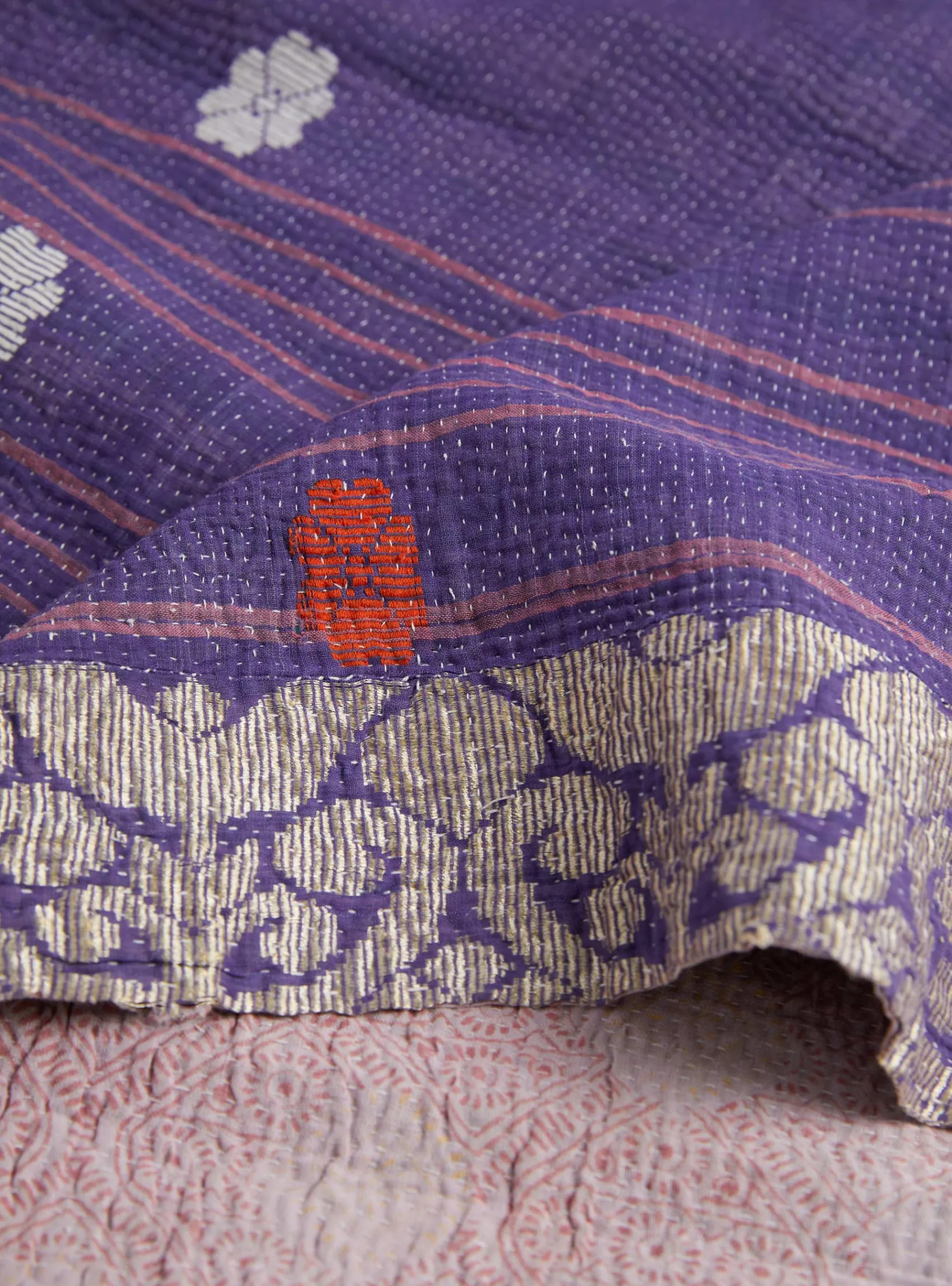 Lavender Kantha<Auntie Oti Best