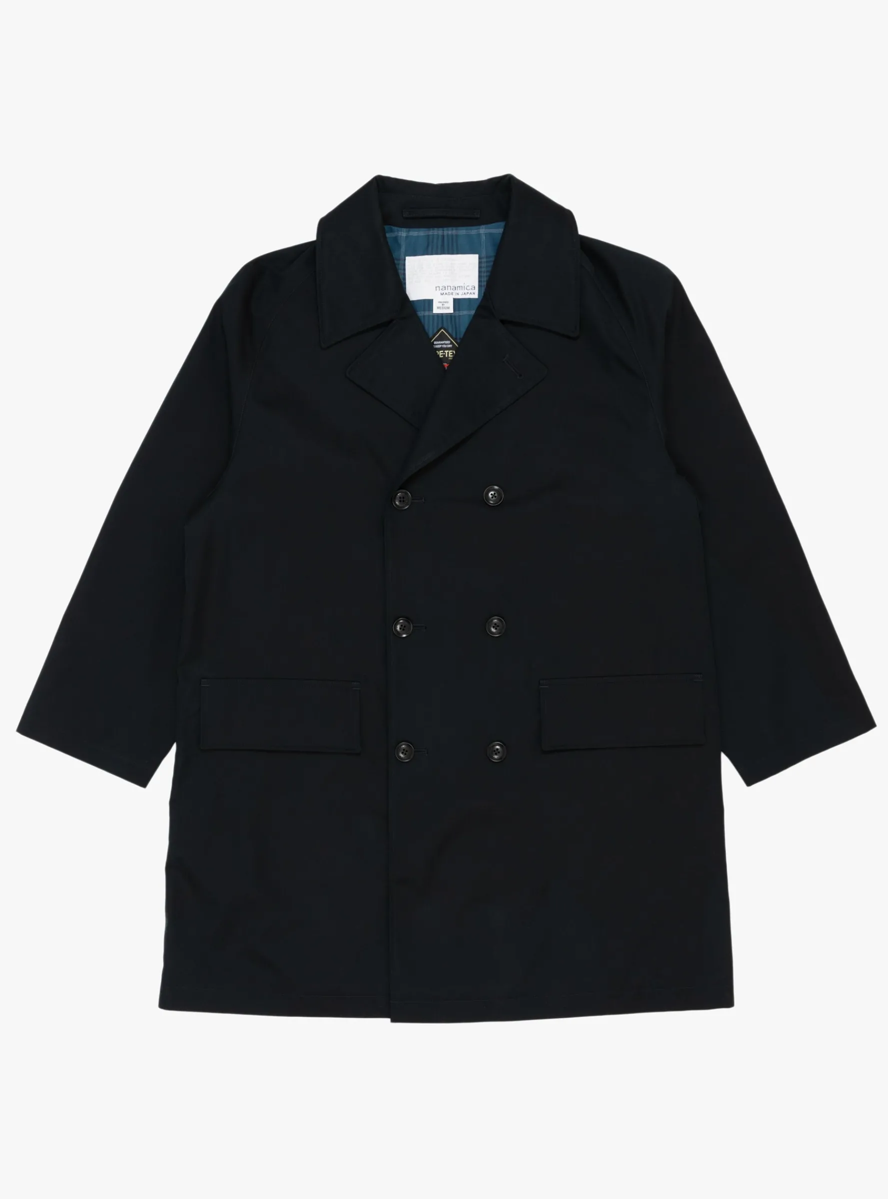 2L Cotton GORE-TEX Balmacaan Coat Navy<nanamica Fashion