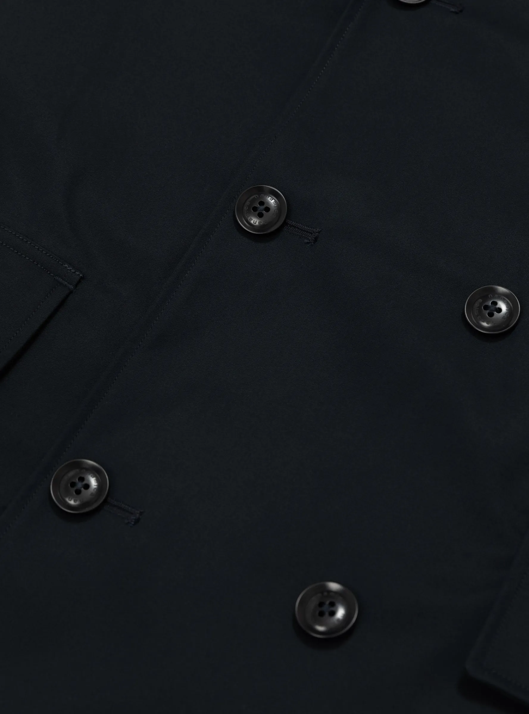 2L Cotton GORE-TEX Balmacaan Coat Navy<nanamica Fashion
