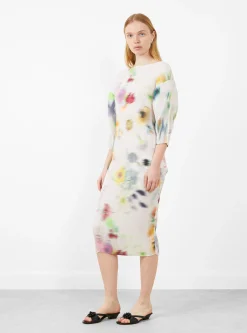 Leila Pleated Dress Mayu White<Julia Heuer Fashion