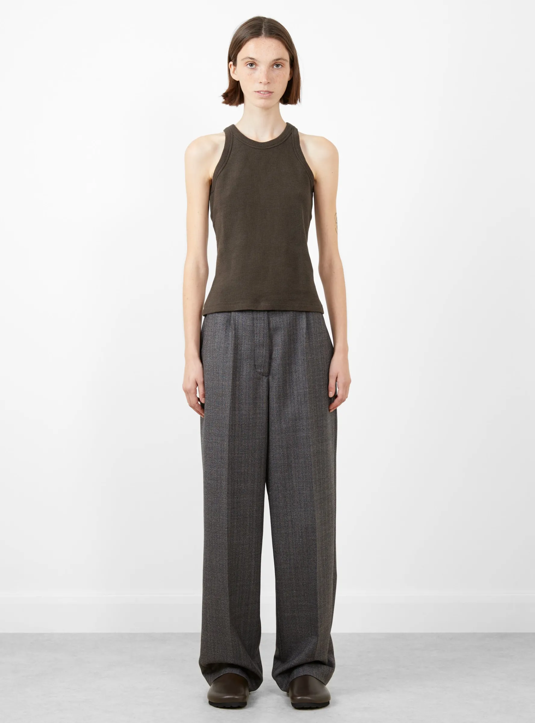 Leisure Tank Top Dark Brown<mfpen Best