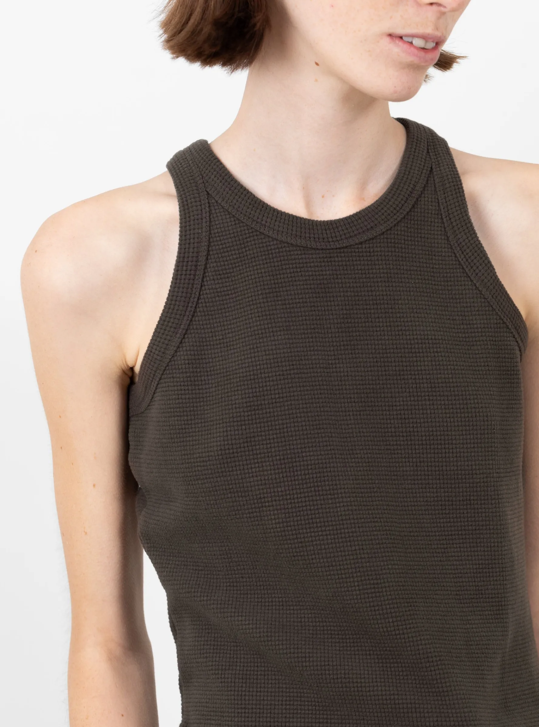 Leisure Tank Top Dark Brown<mfpen Best