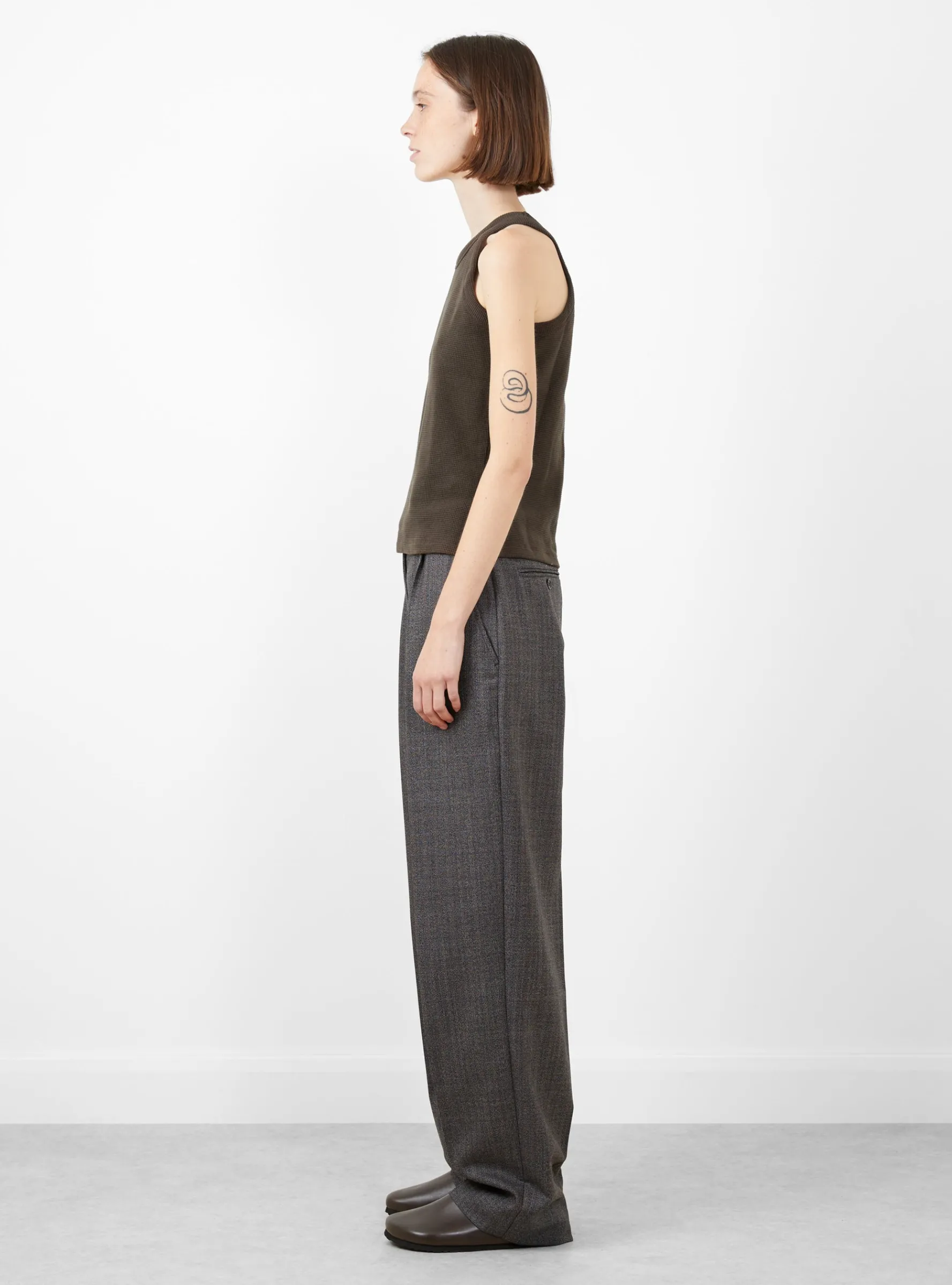 Leisure Tank Top Dark Brown<mfpen Best