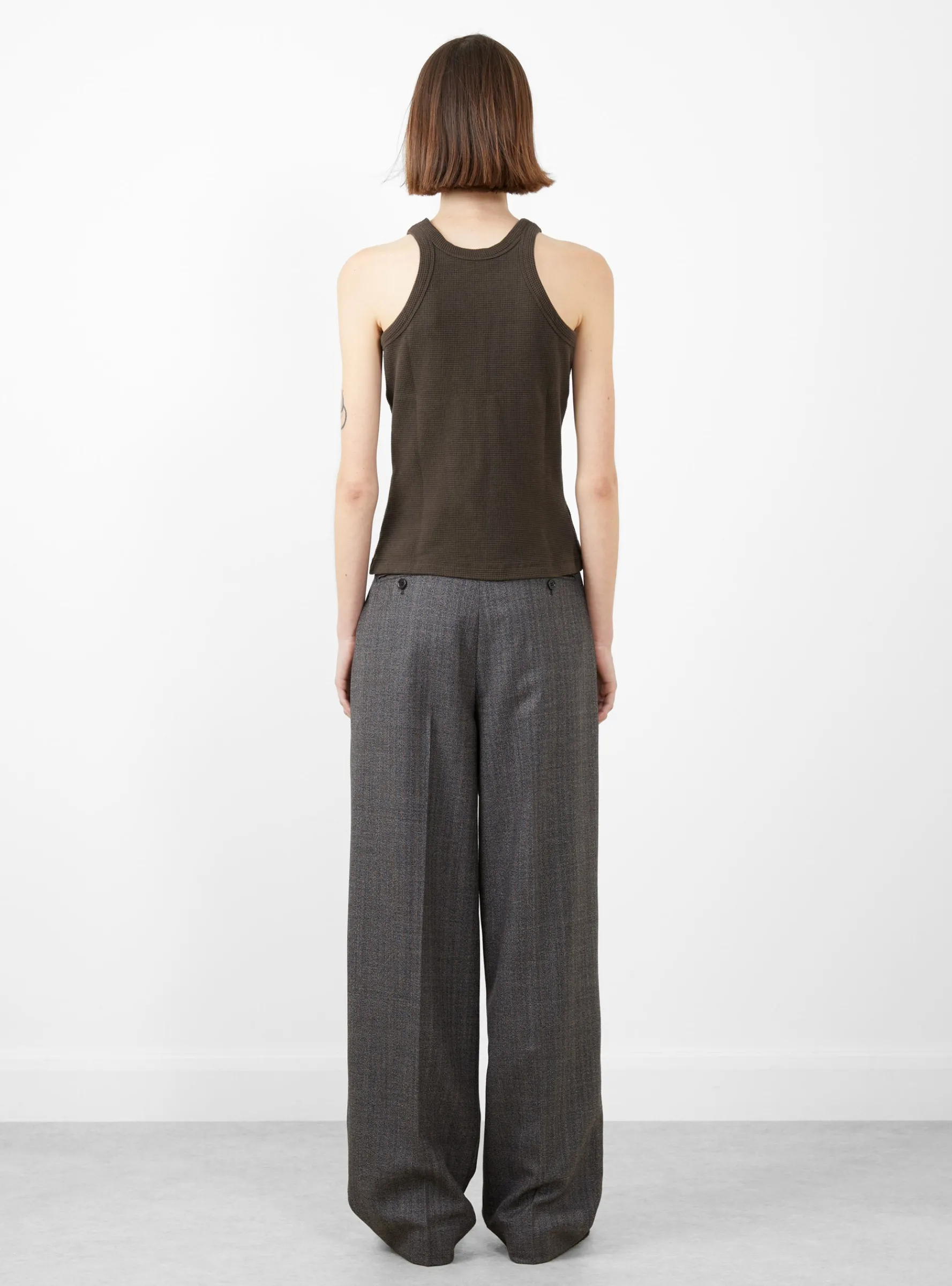 Leisure Tank Top Dark Brown<mfpen Best