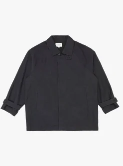 Linen/Cotton Half Coat Navy<Still By Hand Outlet