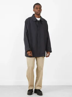 Linen/Cotton Half Coat Navy<Still By Hand Outlet