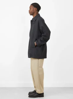Linen/Cotton Half Coat Navy<Still By Hand Outlet