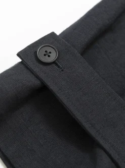 Linen/Cotton Half Coat Navy<Still By Hand Outlet