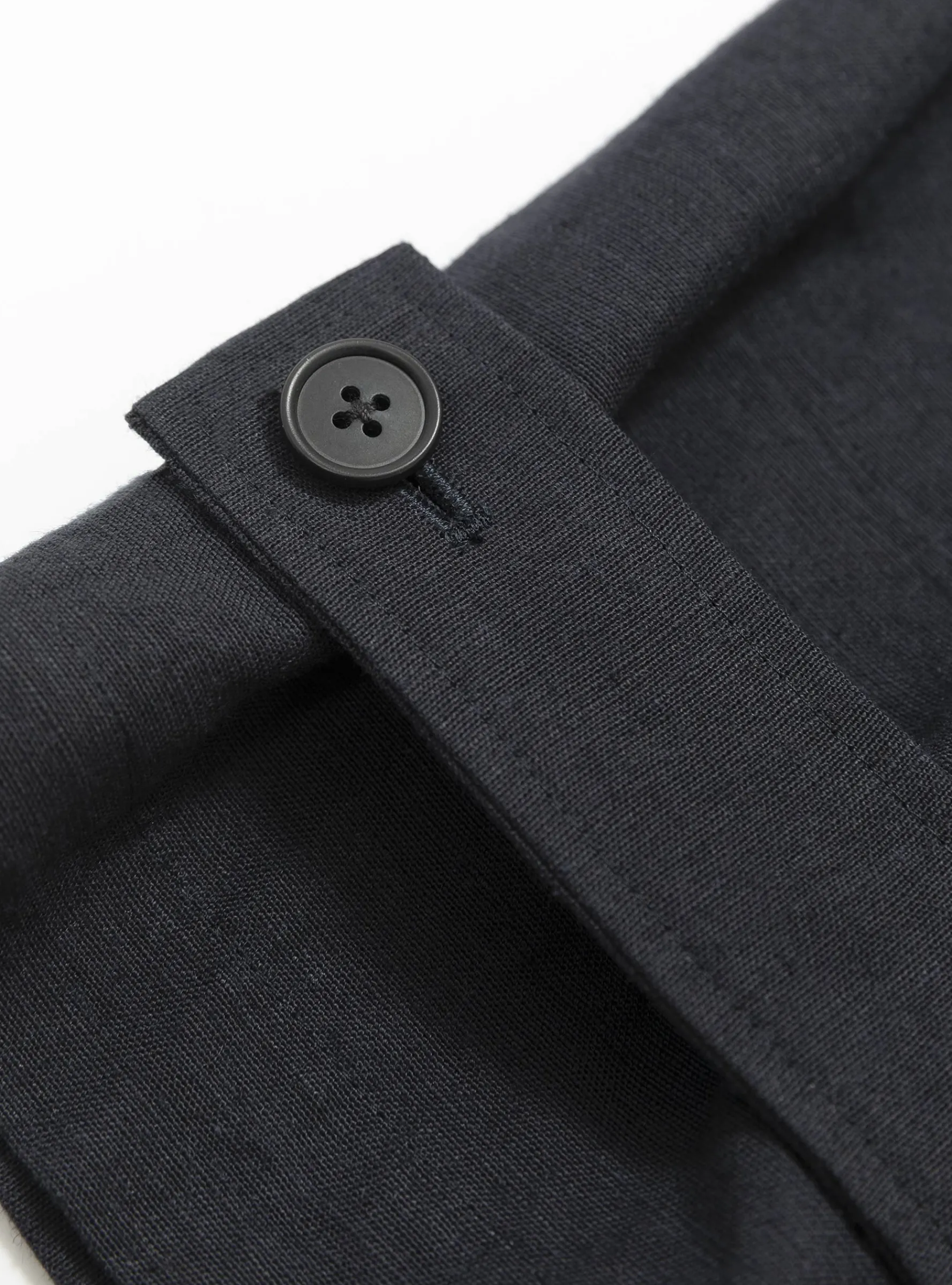 Linen/Cotton Half Coat Navy<Still By Hand Outlet