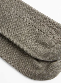 Linen Cotton Socks Dark Grey<ROTOTO Outlet