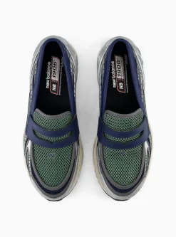 1906LOA Navy and Dark Juniper Silver Metallic Loafers<New Balance Discount