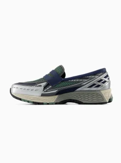 1906LOA Navy and Dark Juniper Silver Metallic Loafers<New Balance Discount