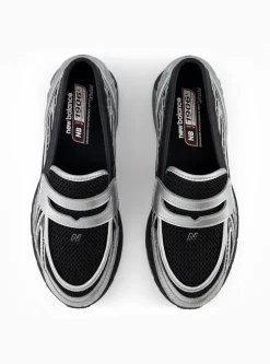 1906LOC Black Silver Metallic Loafers<New Balance New
