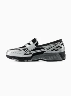 1906LOC Black Silver Metallic Loafers<New Balance New