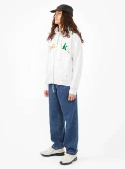 Logo Embroidered Hoodie White & Multi<Thanks. Clearance