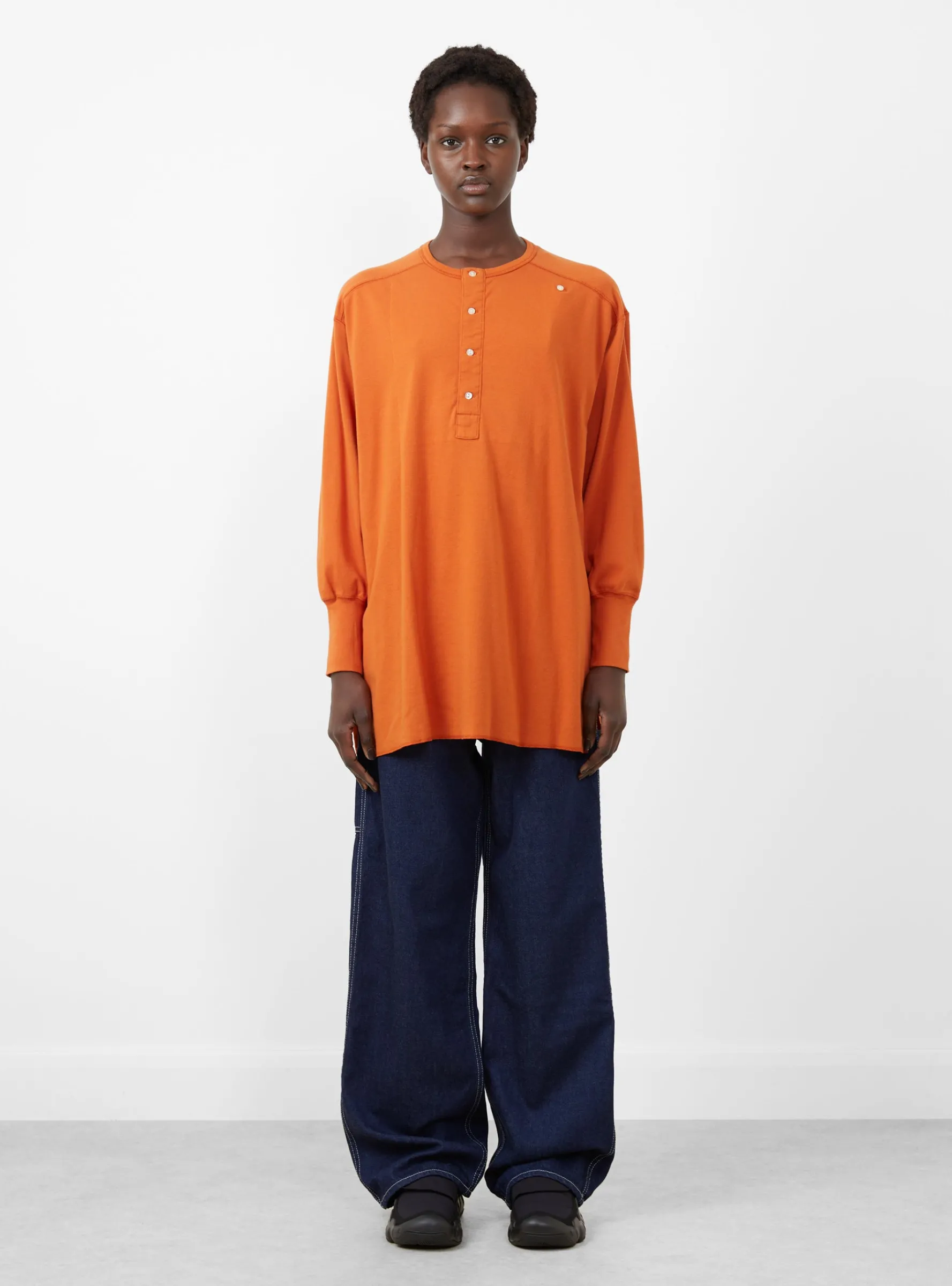 Long Sleeve Ribbed Top Orange<BEAMS BOY Online
