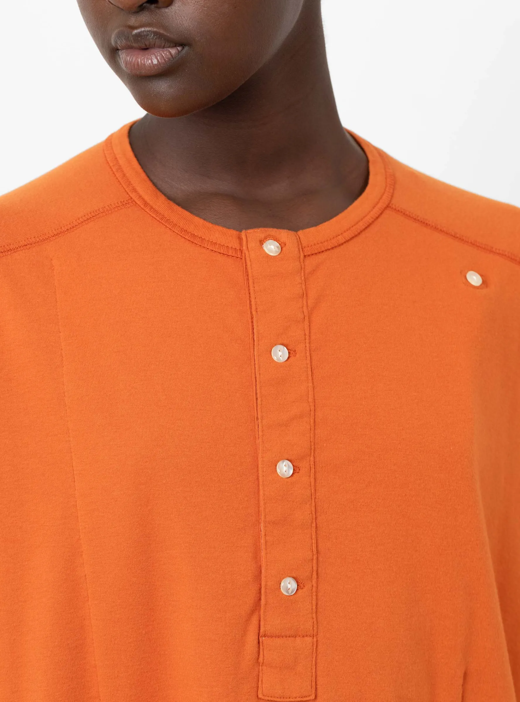 Long Sleeve Ribbed Top Orange<BEAMS BOY Online