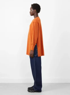 Long Sleeve Ribbed Top Orange<BEAMS BOY Online