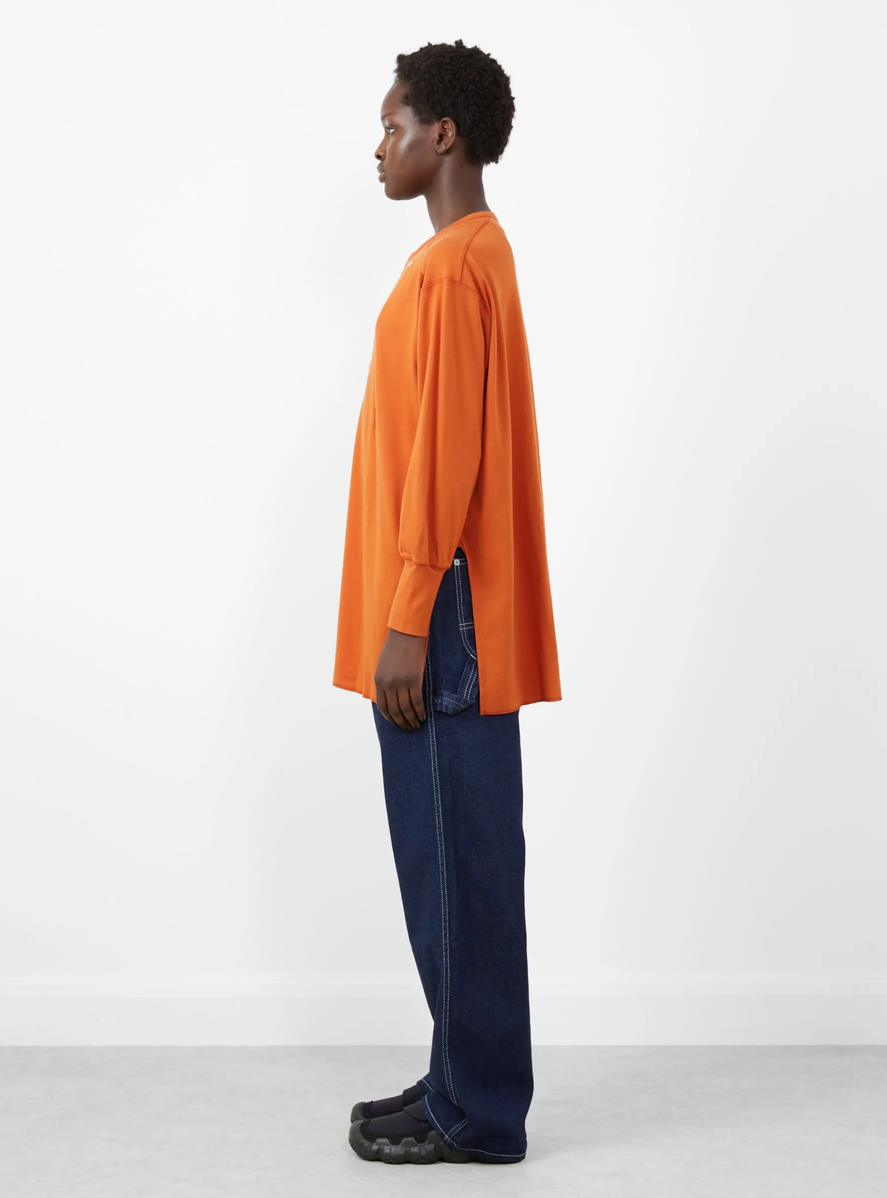 Long Sleeve Ribbed Top Orange<BEAMS BOY Online
