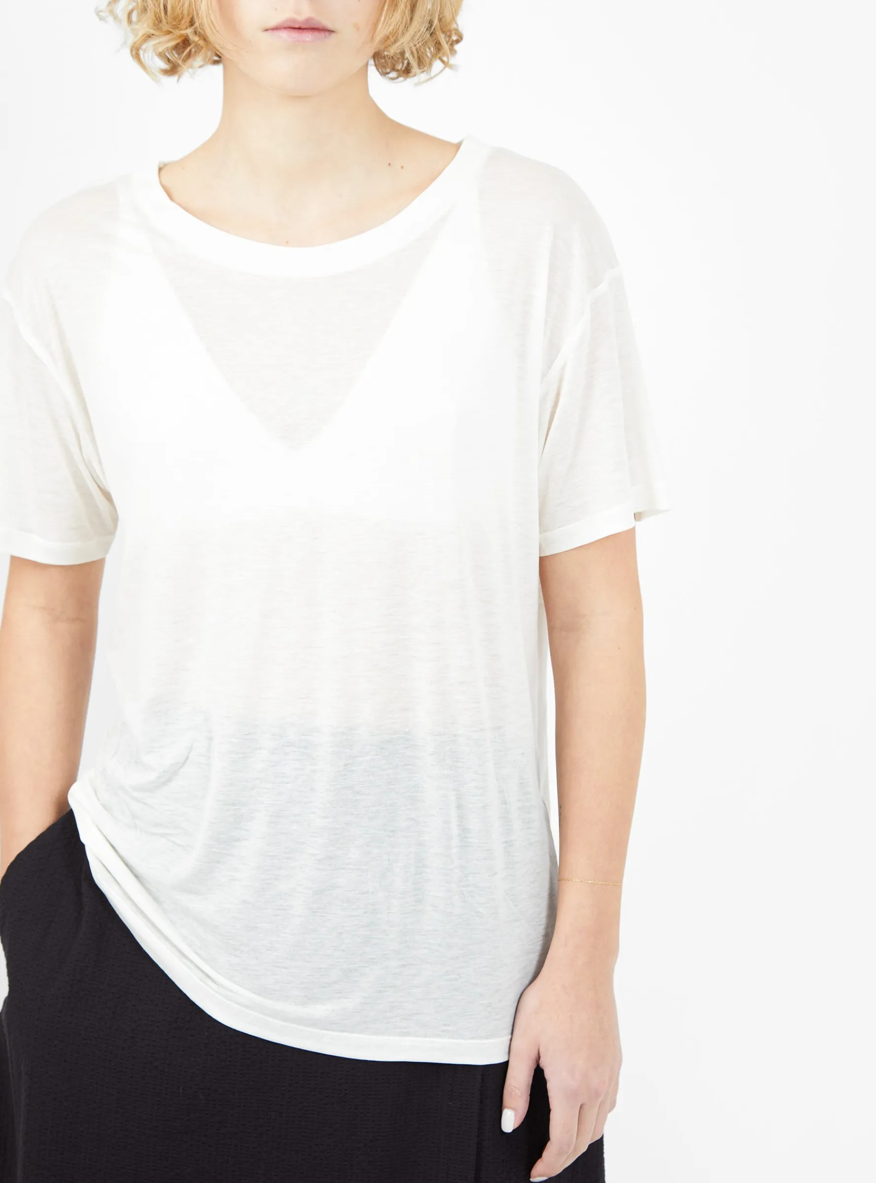 Loose T-shirt Undyed<Baserange Fashion