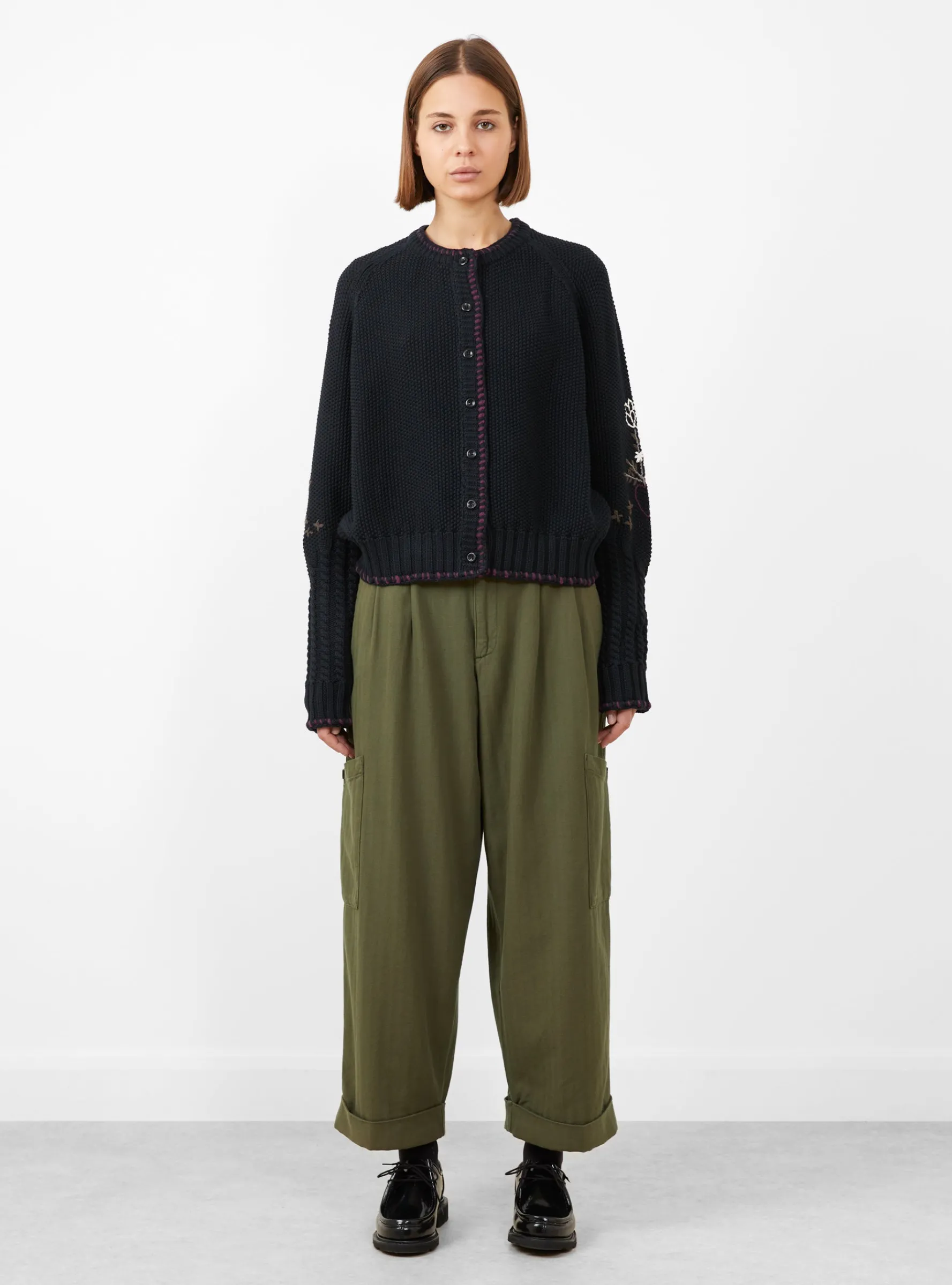 Lotus Cardigan Black<YMC Hot