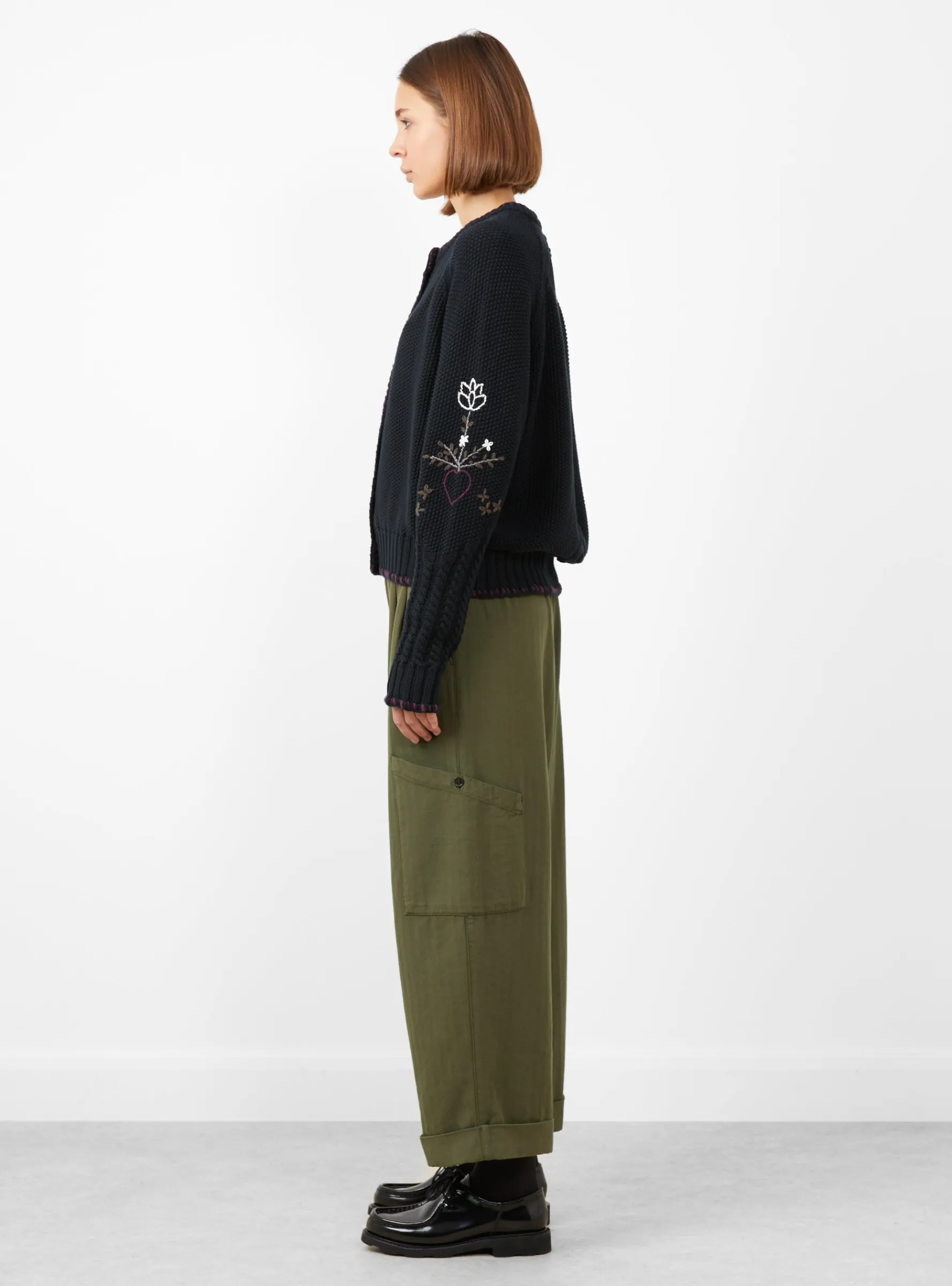 Lotus Cardigan Black<YMC Hot