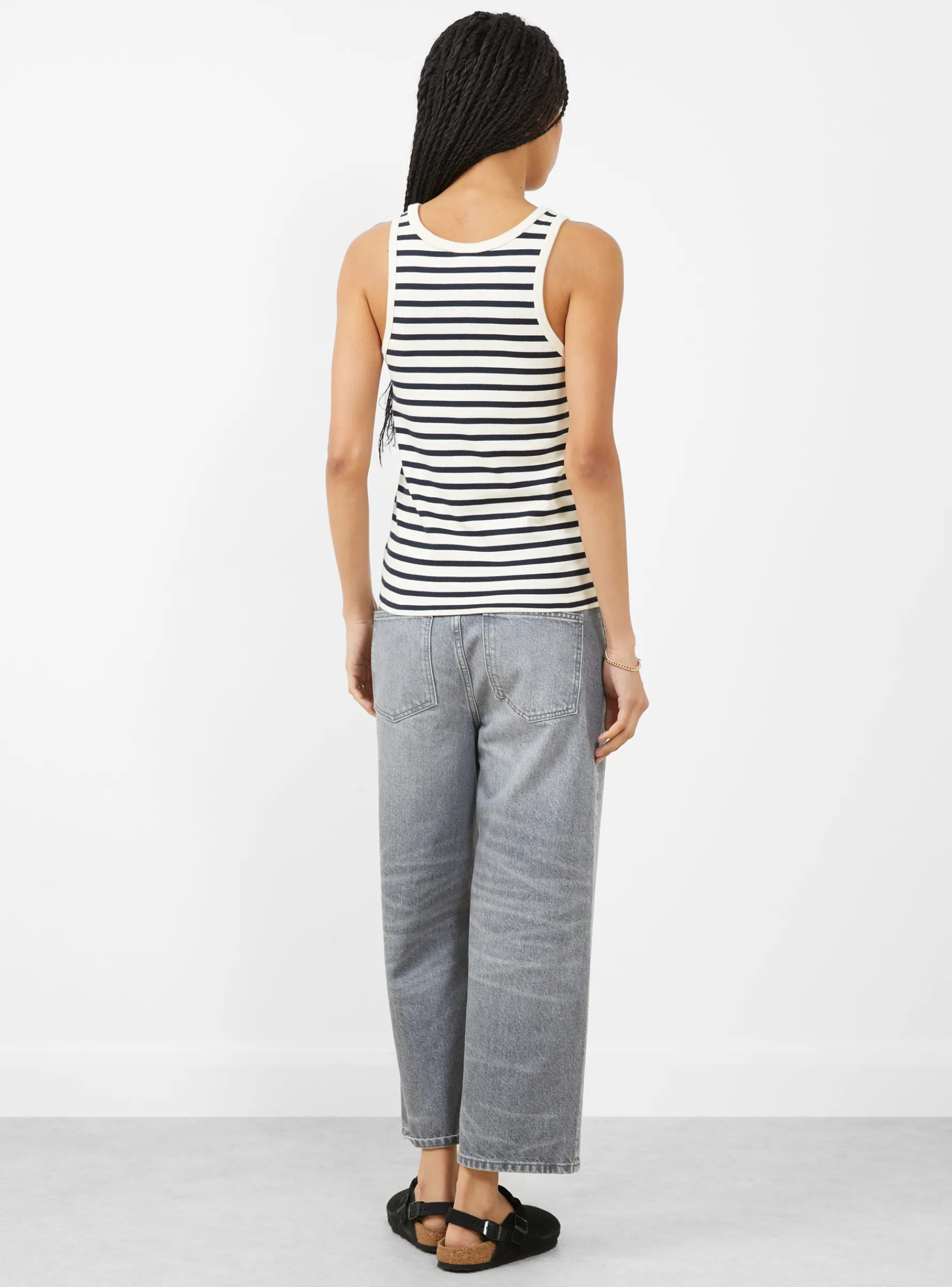 Loui Tank Top Dark Navy and White<Skall Studio Best