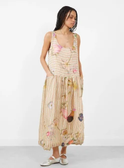Luna Pleated Dress Pagel Gold<Julia Heuer Fashion