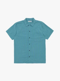 Malick Shirt Lyocell Blue/Green<YMC Best