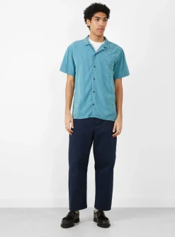 Malick Shirt Lyocell Blue/Green<YMC Best