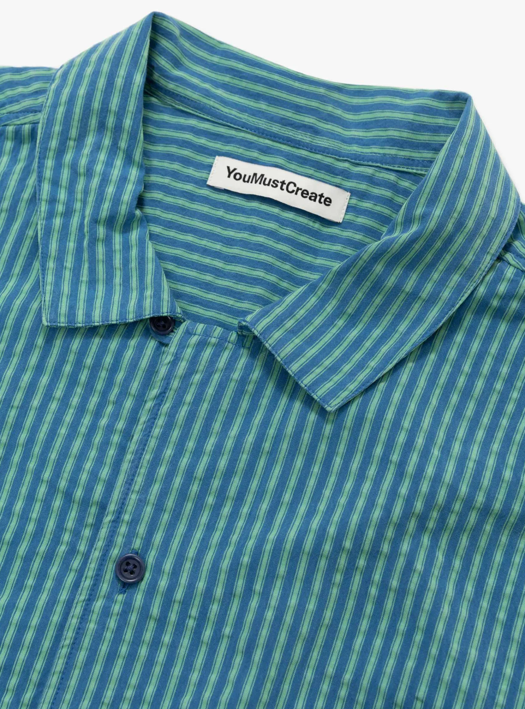 Malick Shirt Lyocell Blue/Green<YMC Best