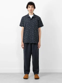 Malick Shirt Navy & Ecru<YMC Hot