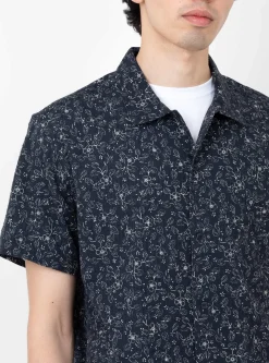 Malick Shirt Navy & Ecru<YMC Hot