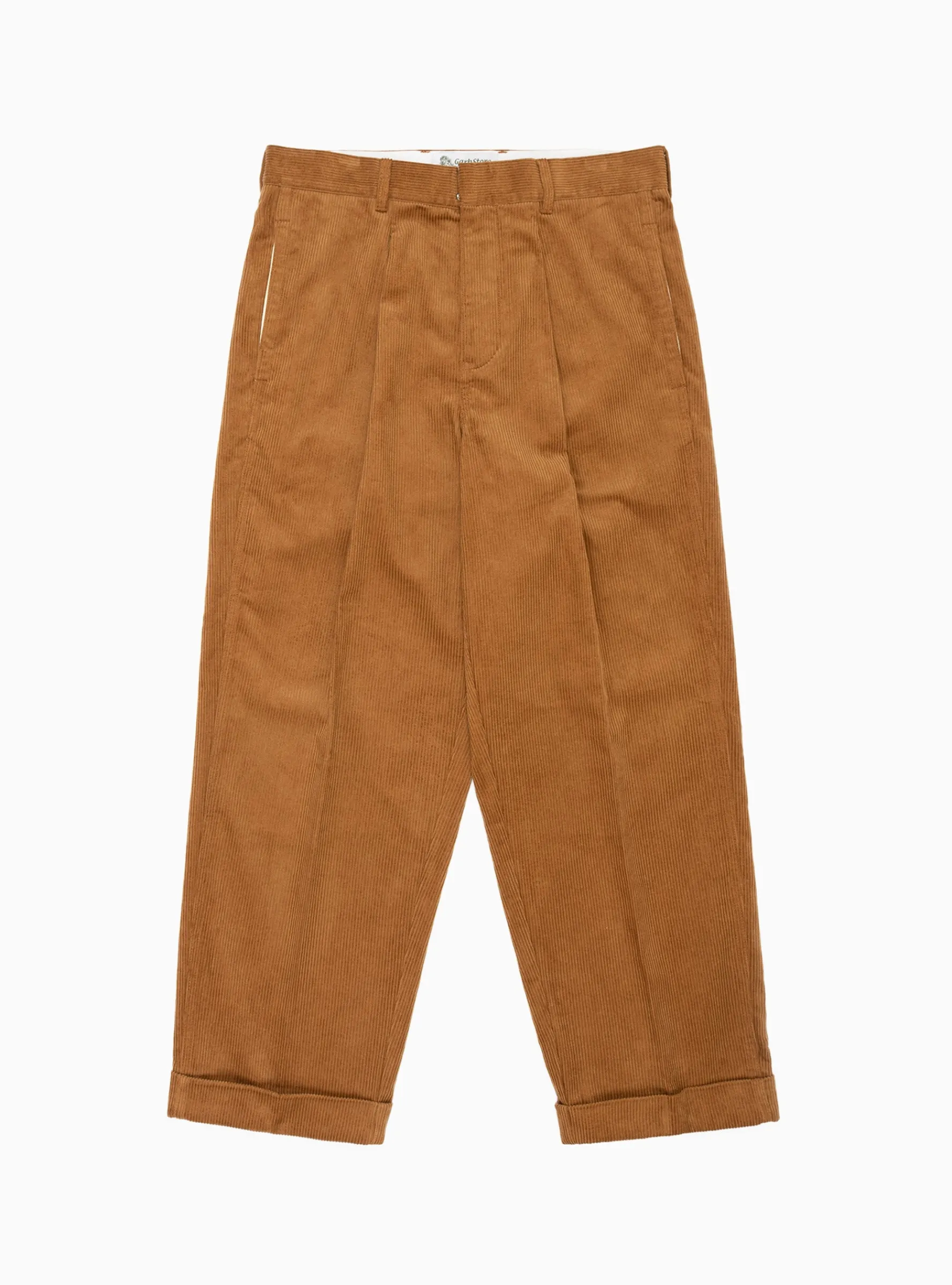 Manager Pleated Cord Pants Tobacco Brown<Garbstore Clearance