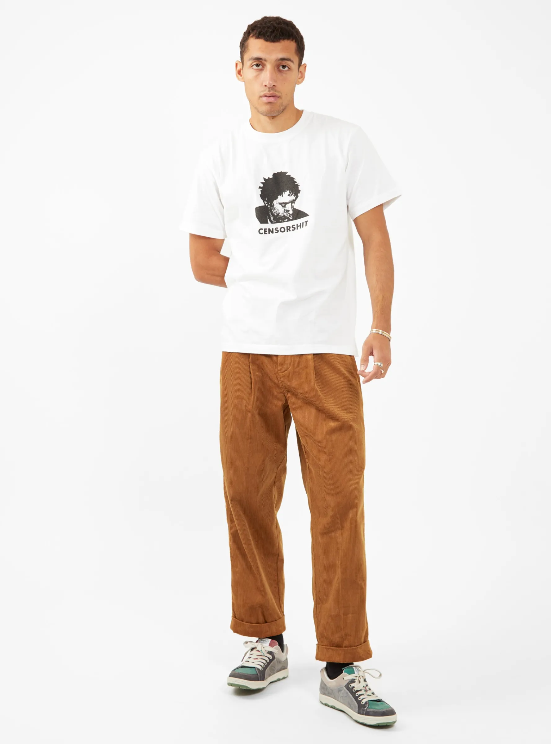Manager Pleated Cord Pants Tobacco Brown<Garbstore Clearance