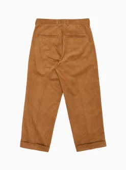 Manager Pleated Cord Pants Tobacco Brown<Garbstore Clearance
