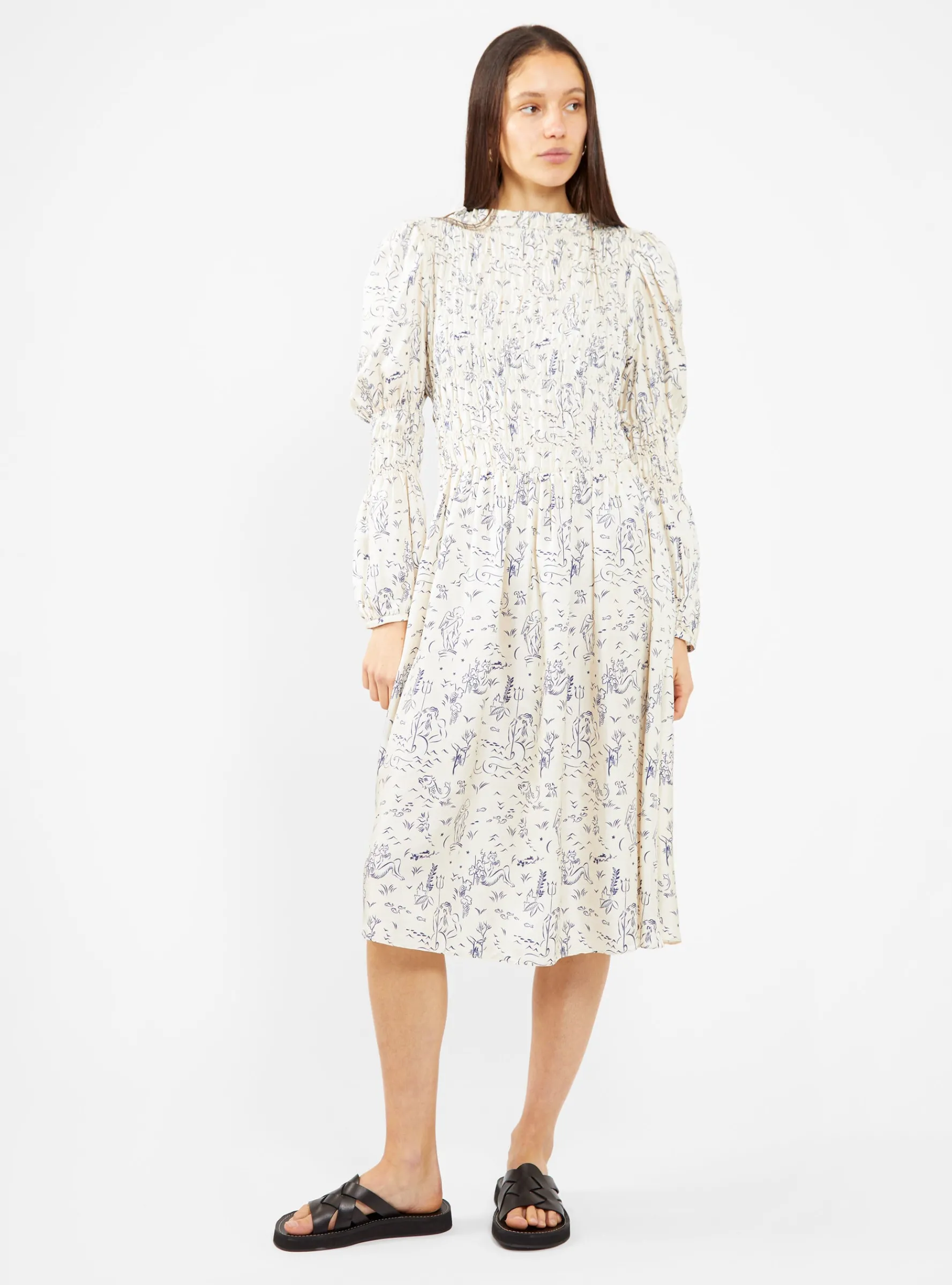 Marina Dress Off White & Navy<Shrimps New