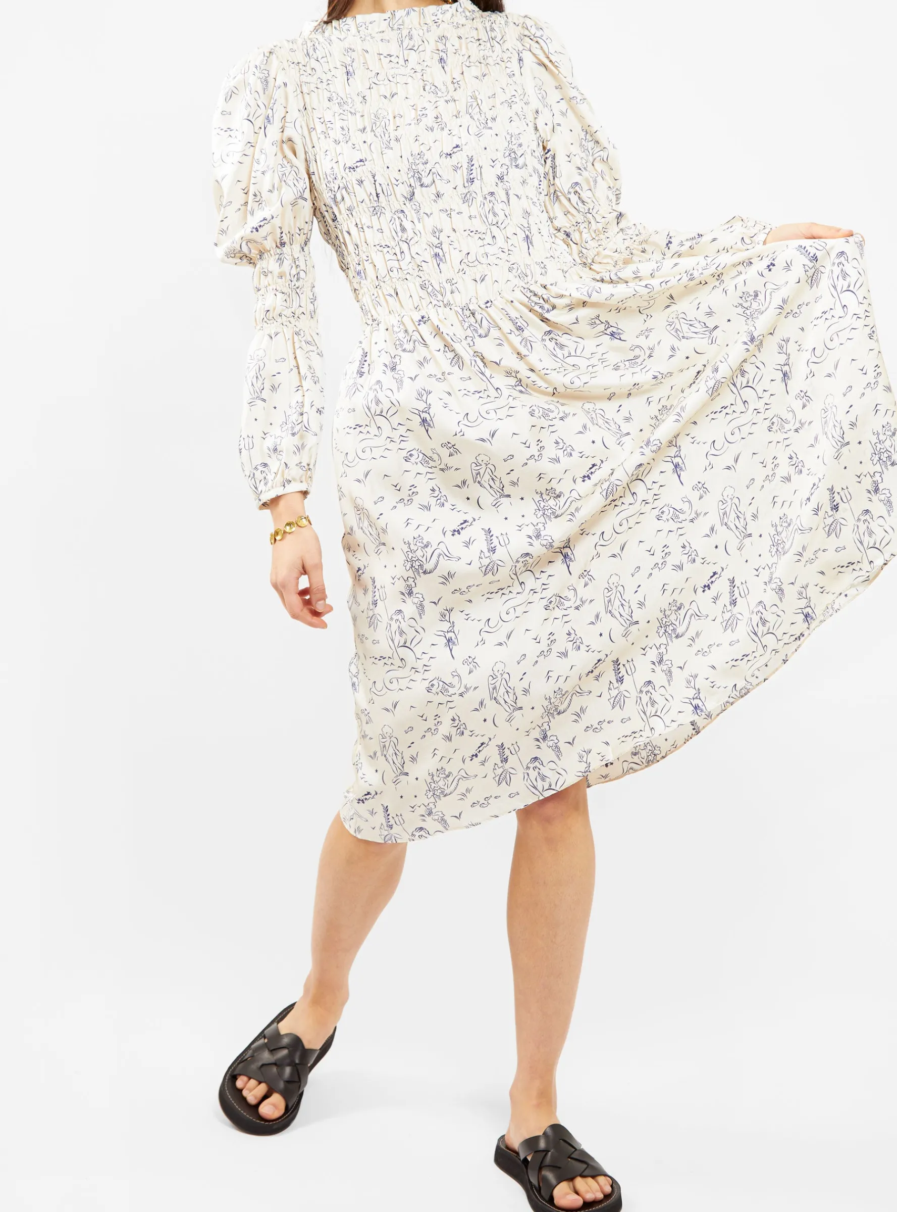 Marina Dress Off White & Navy<Shrimps New