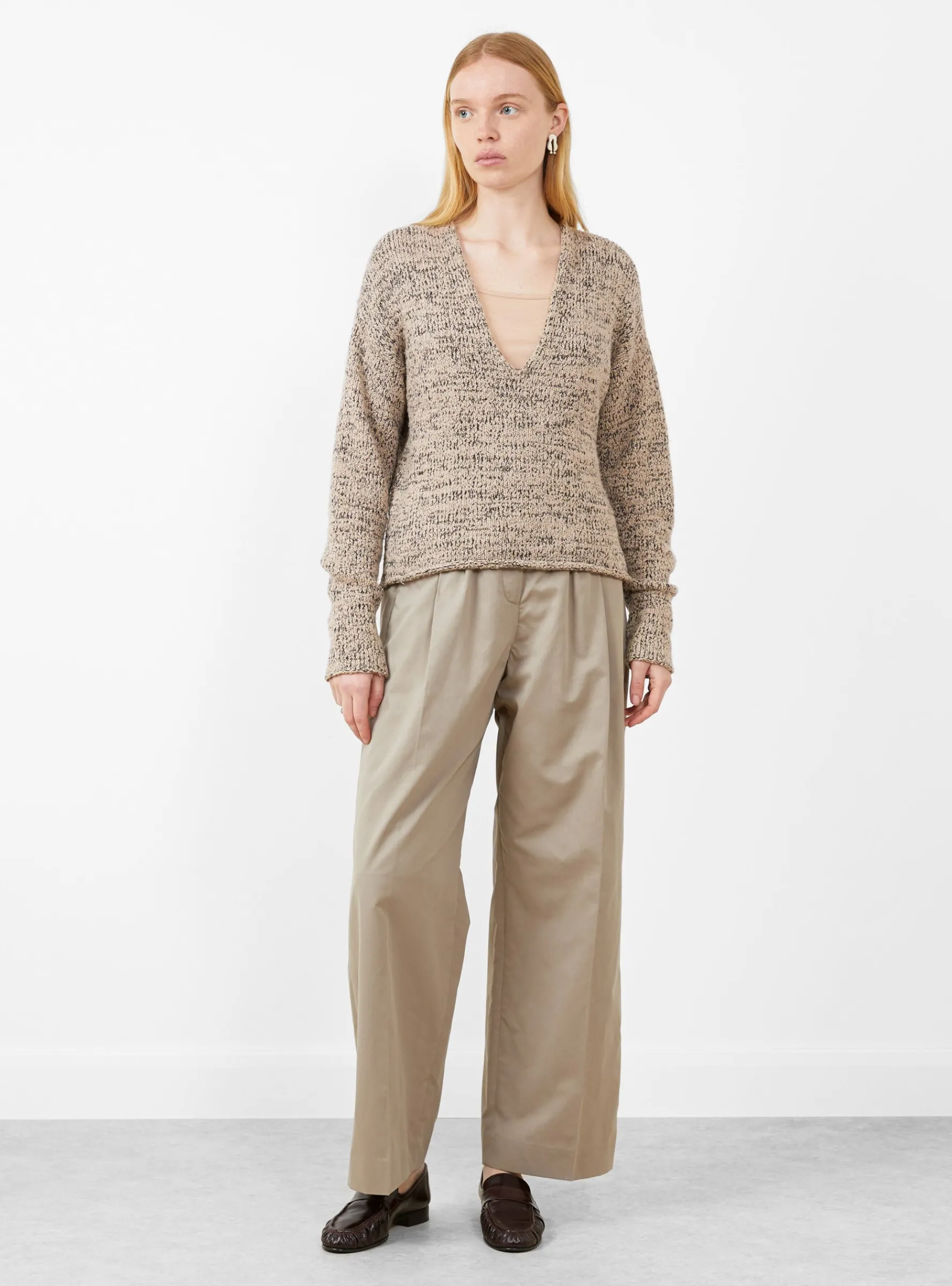Marl V Neck Jumper<Lauren Manoogian Online