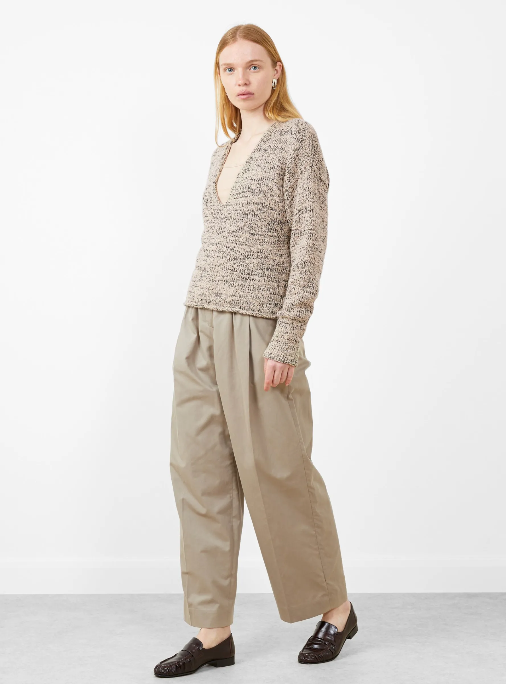 Marl V Neck Jumper<Lauren Manoogian Online