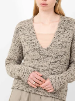 Marl V Neck Jumper<Lauren Manoogian Online