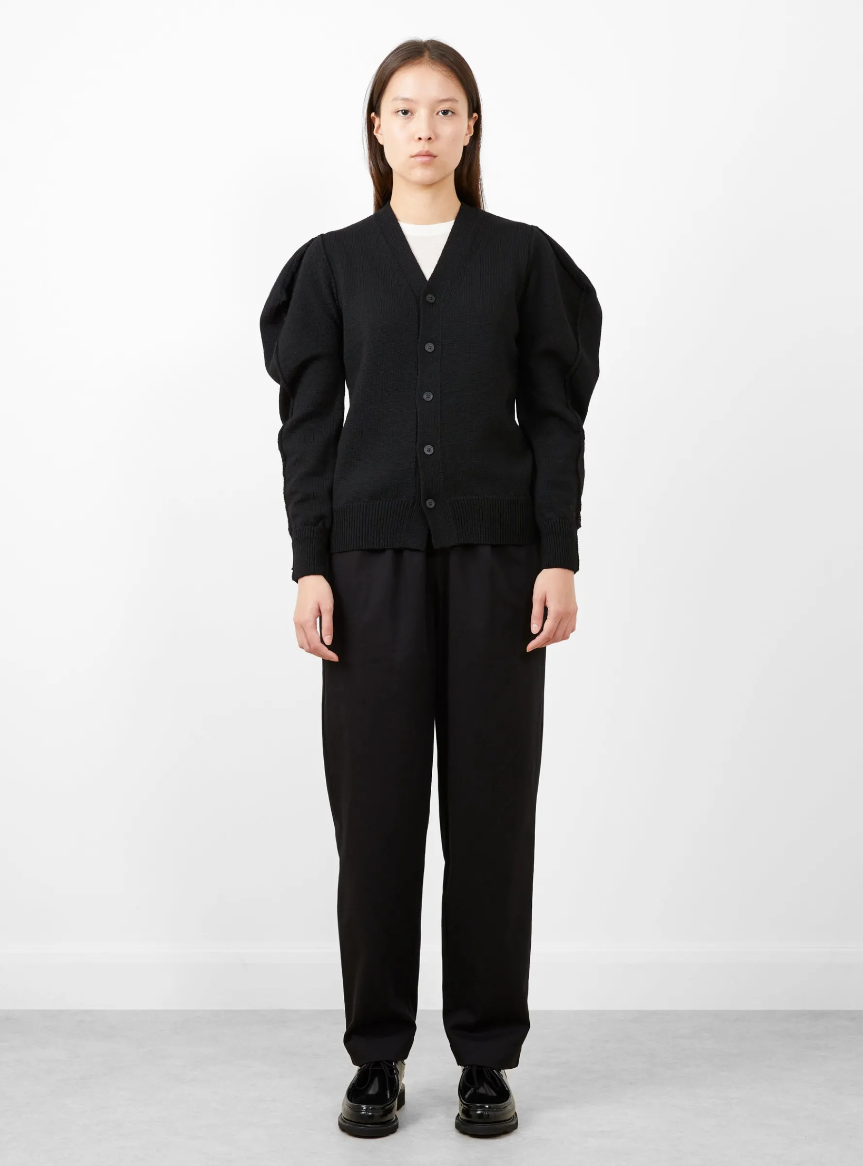 Melange Knit Cardigan Black<TOGA ARCHIVES Clearance