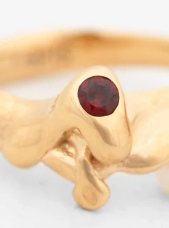 Menage Gold-Plated Ring Citrine & Garnet<Faris Fashion