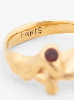 Menage Gold-Plated Ring Citrine & Garnet<Faris Fashion