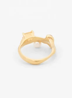 Menage Gold-Plated Ring Citrine & Garnet<Faris Fashion